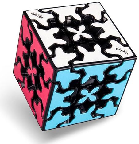Logica Gochi - Cubo Magico Gear 3x3 (scatola A Colori) - Per principianti - Giochi di logica - Rotazione fluida - Cubo da collezione