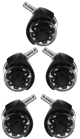 Beavorty 5Pcs Heavy Duty Caster Wheels for Office Chair Replacement Smooth and Quiet Rolling for Home and Gaming