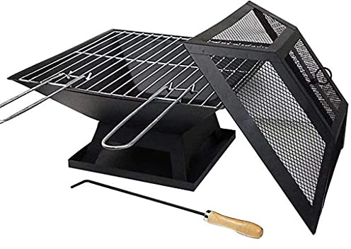 BKSXSOP Brasero de Exterior de Acero Inoxidable, Parrilla para Barbacoa, Estufa pequeña, calefactora, Ideal para Calentar el Patio/jardín/terraza.