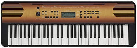 Yamaha Digital Keyboard PSR-E360MA, Ahorn – Digitales Einsteiger-Keyboard mit 61 Tasten mit Anschlagdynamik – Portable Keyboard im vielseitigen Design für jeden Wohnraum