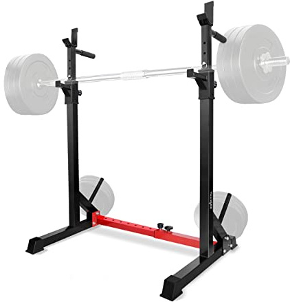 Yes4All Multifunzione Rack da Squat Regolabile in Altezza, Supporto per Bilanciere Porta Manubri con capacità massima di 250 KG