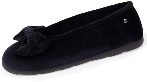 Isotoner Zapatillas zapatillas bailarinas para mujer ultra cómodas (tecnología everywear), atemporales y fáciles de poner, EU,, Negro , 37 EU