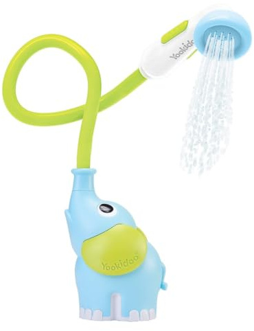 Yookidoo Baby Shower Elephant Blue - Ducha para bebé recién Nacido - Ducha para bebé - ¡El baño más fácil y Suave para tu bebé no querrá Salir del baño! Juguete Azul