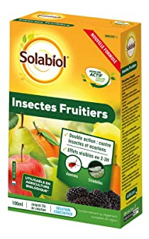 SOLABIOL Insektenschutzmittel für Obst – 100 ml – 25 l Lösung – schnelle Wirkung – sichtbare Wirkung in 3 Stunden – wirkt auf mehrere Schädlinge – verwendbar in biologischer Landwirtschaft