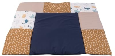 ULLENBOOM Wickelauflage 85x75 cm - Waschbar und für unterwegs geeignet | Außenmaterial: 100% Baumwolle, Alle Materialien OEKO-TEX zertifiziert, Made in EU, Schadstoffgeprüft