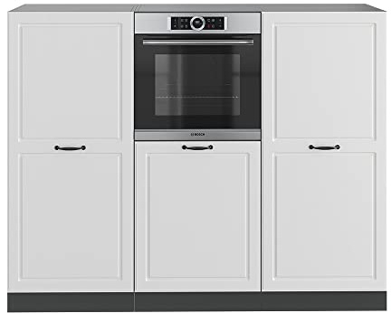 Vicco Küchenblock R-Line, Weiß Landhaus/Anthrazit, 180 cm ohne Arbeitsplatte, zur individuellen Erweiterung und flexiblen Anordnung der Module