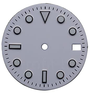 HMHAMA 28,5 mm klocka grön lysande urtavla med kalender passar till NH35/NH36/4R/6R klockrörelse, tillbehör