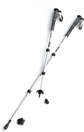 Silva Trekking Poles Aluminum - Adjustable Length up to 140 cm - Telescopic Walking Poles - Hiking Poles with Foam Handles and Adjustable Wrist Straps - Walking Poles for Men, Women & Seniors