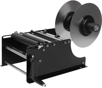 WDZCZDoo Etikettiermaschine MT-30 für Flaschen (Ø2-12cm) - Runde Flaschenetikettiermaschine 10-30 Etiketten/Min, Wandmontage, Präzision 0.01 Zoll - Schwarz, Heißbeschichtet