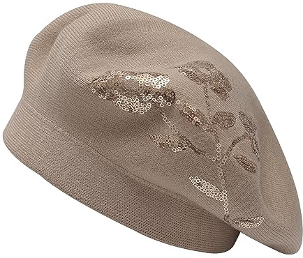 ZLYC Damen Winter Baskenmütze Französische Barett Doppelschicht Warm Beret