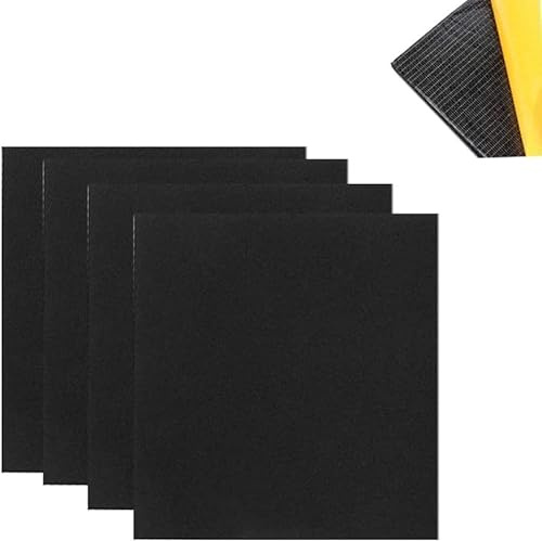 4 st självhäftande skumplattor – 5 mm tjocka – 300 mm x 200 mm, golvskyddsdynor, möbeldynor halkfria, tjockt stängt skum neoprengummiark dynor isolering anti-vibration