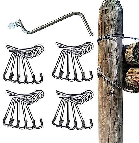Ziurmut poignée tendeur Fil, clôture tendeur Fil, 20 pièces Serrage Fil tendeur Fil clôture Serrage Rapien métal pour clôture Fil Fer barbelé
