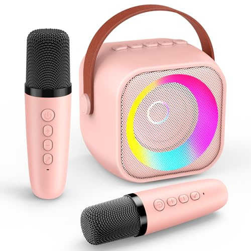 Karaoke Machine 2 Microphones, 3-12 Year Old Girls Gifts for Teenage Girls Kids Toys Age 3-9 Gifts for 3-12 Year Olds for Kids Birthday Presents
