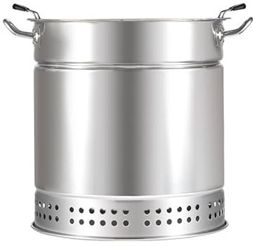 Grill, Holzkohlegrill, rauchfreier Barbecue-Grill, Grill for zu Hause, tragbarer Holzkohlegrill for den Außenbereich, Grill aus rostfreiem Stahl, Smothered Grill for den Innenbereich(Size:S)