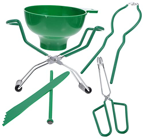 KICHOUSE Ensemble De 6 Pinces À Bocaux À Large Ouverture Pinces De Levage pour Couvercles De Bocaux Kit De Fabrication De Confitures Outils De Mise en Conserve