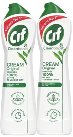 Ciff Cream Cleaner Original - 500ml (Pack of 2) | Deep Cleaning for Shiny Surfaces | Gentle and Versatile Multi-Surface Use | Pleasant Original Fragrance
