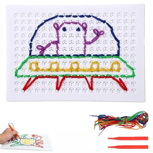 GETFACAI Threading Toys, Thread Board, Calm Down, Interactive Threading Board Puzzle Games For Kids
