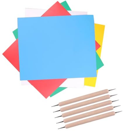 KONTONTY 10stücke Stoff-kohlepapier Und Stifte Für Transferdruck DIY-Stoff-transferpapier Mit Transparentpapier Für Stickerei Quilting Und Malen Stoff Papier Holz Leder Keramik Metall