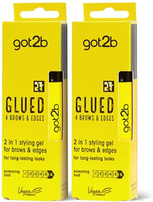 Got2b Gel - Fijador de Cejas Resistente al Agua, Fijación Fuerte - 16 ml (Paquete de 2)