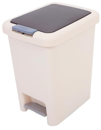 PRETYZOOM Cubo De Basura Baño Papelera Con Tapa y Pedal Rectangular Para Baño Hogar Dormitorio Oficina y Cocina