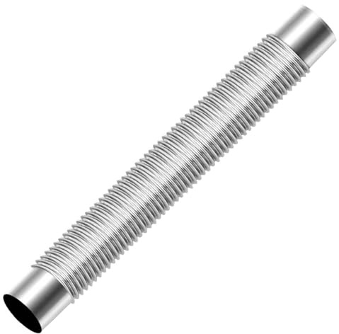 Wood Stove Pipe - Wood Stove Pipe Stainless Steel, High Temperature Chimney Extension Section, Portable 90 Degree Bendable Vent Tube, Hot Tent Camping Exhaust System Accessory for Outdoor Survival