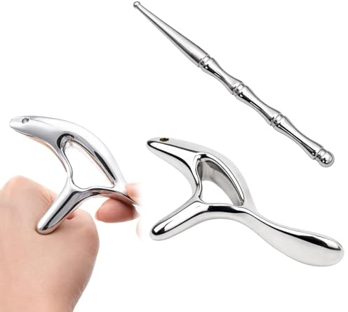 2 Stück Triggerpunkt Set, Edelstahl Triggerpunkt Massagegerät und Akupressurstift, Tiefengewebe Linderung Für Verspannungen Von Nacken Bis Füße, Durchblutungsförderung