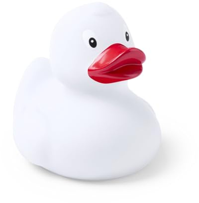 Anatroccia in gomma classica, anatroccoli per il bagno, bagno bebe, certificato UE. (Bianco)