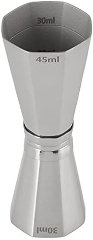 Oreilet Jigger Dosatore Cocktail, Misurino Bar con Doppia estremità in Acciaio Inossidabile 304 30Ml 45Ml con Scala per Cocktail, tè Ghiacciati, Whisky, Accessori Barman Domestici