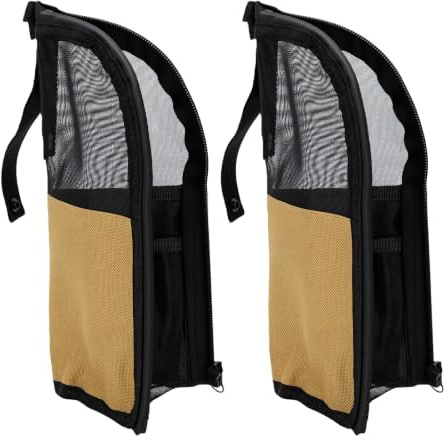 Generic 2st Bärbara Mesh Bestick Torkpåsar med Multifunktionsförvaring för Camping Vandring Fiske Utomhusaktiviteter 600D PU Oxford Tyg (Kaki)