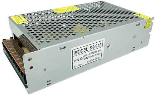 LianShi 12V 20A 240w alimentation transformateur Avec protection contre les courts-circuits et les surcharges Pour l'automatisation industrielle Éclairage LED Surveillance AC220V à DC12V