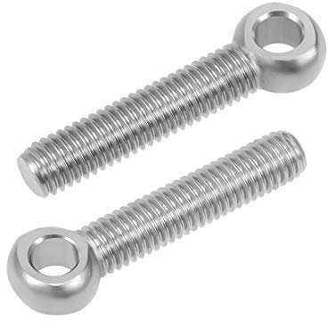sourcing map M8 x 40mm Machinery Shoulder Swing Lifting Eye Bolt 304 Stainless Steel 2pcs
