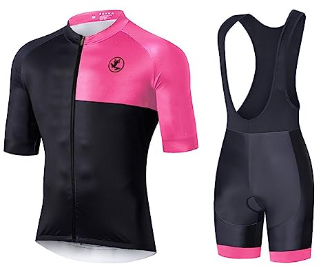 UGLY FROG DEHerren20 Radtrikot Set Herren Kurzarm, Rennrad Trikot Durchgehender ReißVerschluss mit Taschen Atmungsakti Fahrradhosen