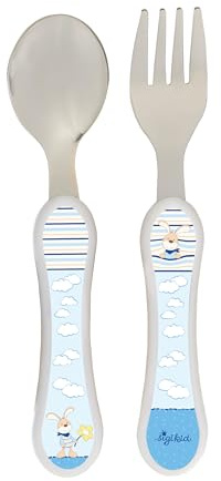 Sigikid 25082 - Set di Posate per Bambini Forest Fox per Ragazze e Ragazzi, forchetta e Cucchiaio, consigliato dalla Nascita, Verde