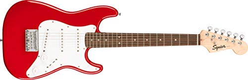 Fender Squier Mini Stratocaster – Chitarra Elettrica per Principianti, Dakota Red, con Pickup Single-Coil Reattivi e Lezioni Gratuite su Fender Play