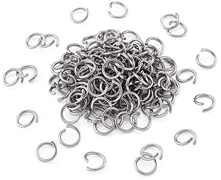 Cheriswelry Offene Biegeringe aus Edelstahl, 4 mm, rund, 0,5 mm dick, für Schmuckherstellung, 500 Stück