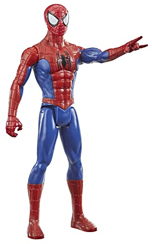 Marvel Titan Hero Serie Spider-Man Action-Figur, 30 cm große Superhelden, mit beweglichen Gliedmaßen, kompaktibel mit Anderen Spider-Man Spielzeugen, für Kinder ab 5 Jahren