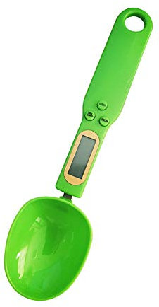 Chiatai Measuring Spoon Scale, 0.1g/500g Electronic LCD Display Kitchen Food Baking Cooking Accurate Weighing Spoon Tool Green