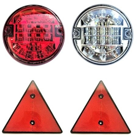 MelTruck backljus LED dimljus diameter 140 släpvagn lastbil och 2 x trianglar