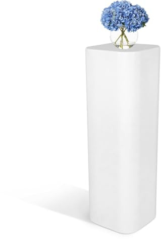Kloris Colonna Quadrata Supporto per Sweet Table, cm 30x30, h 90 cm, Bianco