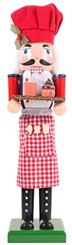 Warmhm Wooden Nutcracker Ornaments Nutcracker Ornament Baker Nutcracker Soldier Decor Festival Nutcracker Figure Wooden Nutcracker Soldier Santa Santa Xmas Hanging Pendant