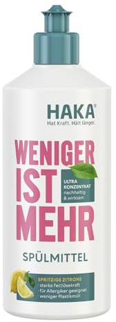 HAKA Spülmittel Zitrone, 475 ml, Handspülmittel mit Fettlösekraft, ergiebig