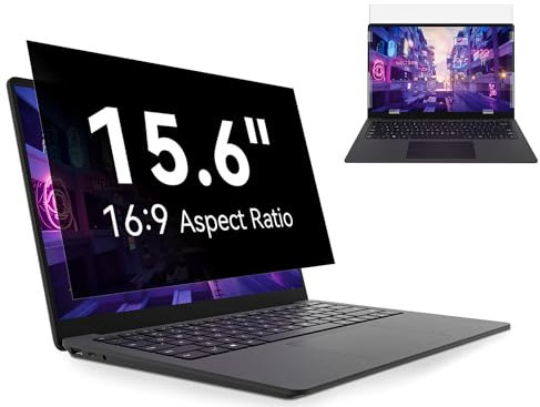 Laptop Filtro Privacy Schermo 15.6 Pollici 16:9, Pellicola Privacy Filter Compatibile con HP/dell/Acer/Lenovo/Thinkpad/Samsung/ASUS/Sony, Rimovibile Pellicola de Protezione