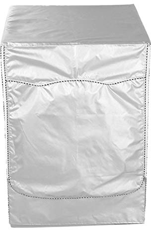 Kuuleyn Washing Machine Cover, Washing Machine Dust Cover, Household Universal Waterproof Sunscreen Washing Machine Dust Cover Protector Accessory Silver(M Medium Front Opening Lid)