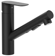 Roca A5A806ENB0 Mezclador Cocina, Coleccion Cala, Caño Extraible, Negro Mate