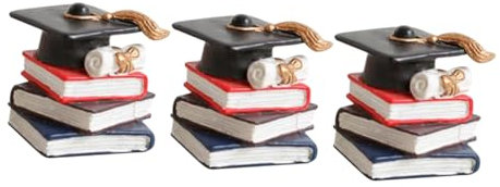 ibasenice 3stücke Teiliges Doktorhut Und Bücher Kuchen Toppers Abschlussparty Deko Für Graduierung Backdekoration Für Kuchen Und Desserts Sicher Und Vielseitig Einsetzbar