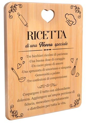 Regalo Nonna, Idee Regali Nonna 2026, Regalo Nonna Compleanno, Regalo per Nonna, Nonna Idee Regalo, Regali da Cucina per la Nonna, Tagliere in Bambù.