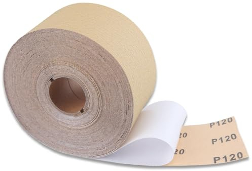 LEONTOOL 120 Grit PSA Longboard Sandpaper Sandpaper Roll, 2-3/4 Wide 20 Yard Long Continuous Roll, Self Adhesive Stickyback Sandpaper Sheet for Woodworking, Metal, Plastic, Automotive, Sanding Blocks