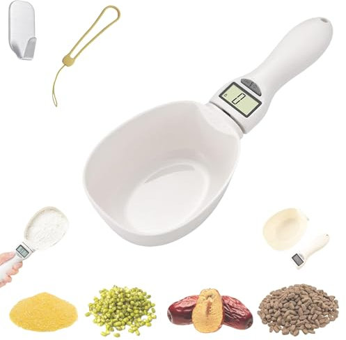 Balance de mesure des aliments, balance de cuillère de pesée 800g / 0,1g haute précision avec écran LCD, cuillère multifonctionnelle avec échelle réglable, 4 unités de mesure(1pcs)