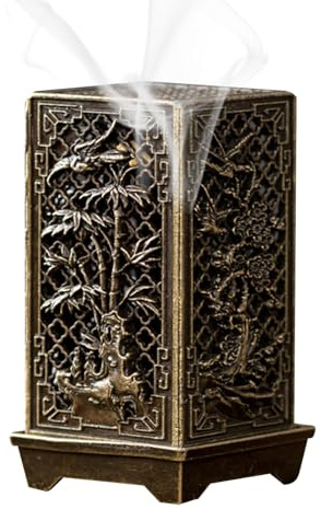 Sionhiuo Estufa Quemador De Incienso - Quemador de Cono de Carbón | Soporte de Incienso Hecho a Mano, Adorno de Escritorio para