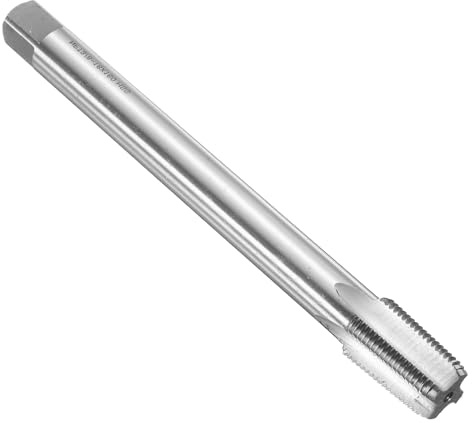sourcing map Straight Flute Screw Taps NPT 3/8-18 2B Thread HSS6542 Machine Threading Milling Tap Tapping Tool, 6.3 Extra Long
